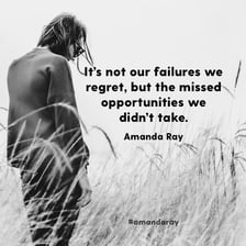 A person expressing regret over a missed opportunity