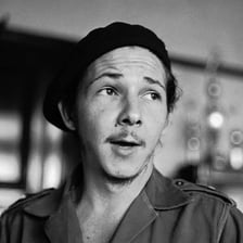 A portrait of Cuban leader Raúl Castro
