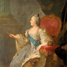A historical portrait of Catherine the Great.