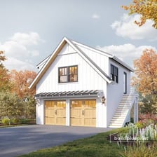 A residential garage with space for two cars.