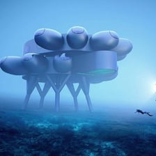 An underwater habitat used for ocean research