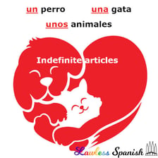 Spanish text using the feminine plural word “unas.”