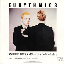 An image from the Eurythmics’ “Sweet Dreams (Are Made of This)” era.