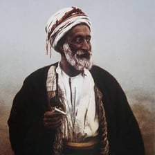 An Arab sheikh wearing traditional clothing