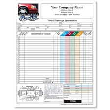 An auto mechanic preparing a written repair estimate.