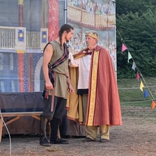 A theatrical depiction of Macbeth as the Thane of Cawdor