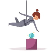 An illustration depicting a robbery