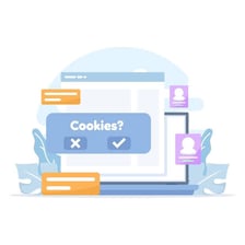 A simple illustration of data stored in a web browser cookie
