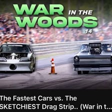 Race cars accelerating side by side on a straight drag strip
