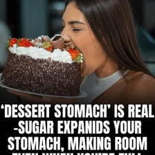 A person declining a dessert