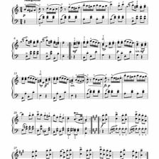 Sheet music for Mozart’s Rondo alla Turca.