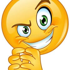 A person sneaks with a knowing, mischievous expression.