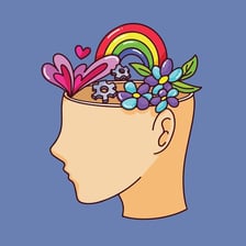 An illustration representing a thought or mental image.