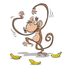 A humorous illustration of a person reacting in an extremely excited way