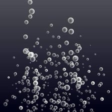 A visible pocket of air trapped underwater