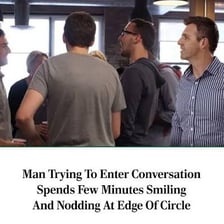 A person nodding to show understanding during a conversation.