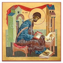 A traditional Christian icon depicting Saint Luke.