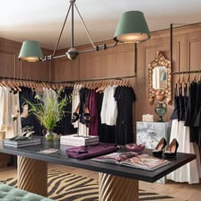 A high-end boutique interior conveying a luxurious style.