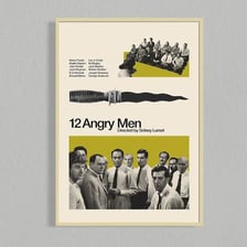Movie posters for Twelve Angry Men and Men in Black illustrating the title mash-up.