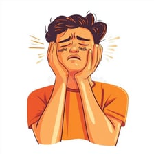 An illustration of a person experiencing severe emotional distress.