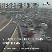 Cars held up in stalled traffic