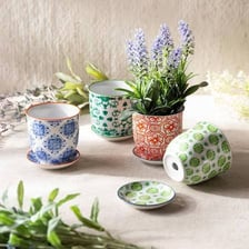 A small ceramic pot