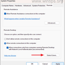 A computer settings screen showing an option being enabled.