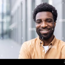 A cheerful smiling person