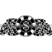 Casino chips representing a risky wager