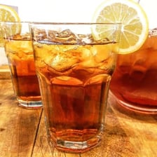 A glass of iced tea served without added sugar