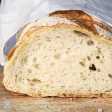 A loaf of bread identified as one day old.