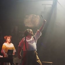 A meat pie associated with a production of Sweeney Todd.