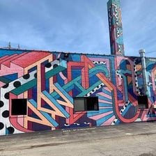 Colorful graffiti artwork painted on a public wall