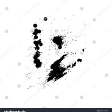 A dark ink smear marring a sheet of white paper