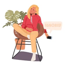 A person appearing tense and nervous while waiting