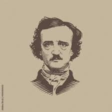A portrait of American writer and poet Edgar Allan Poe.