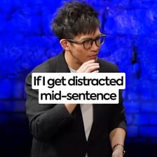 A person pausing thoughtfully before answering a question.