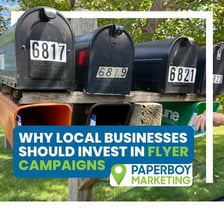 Printed local business advertisements delivered in a mailbox