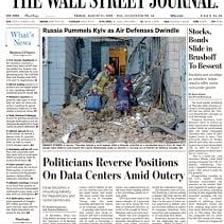 A front page of The Wall Street Journal.