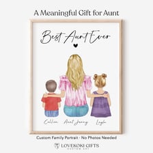 An aunt spending time with a niece or nephew.