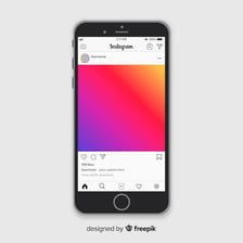 A smartphone displaying a photo post on Instagram.