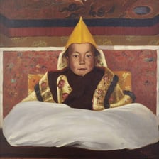 A portrait of the Dalai Lama