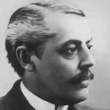 A historical portrait of chemist Eli Lilly.