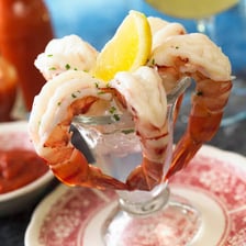 A large prawn displayed as seafood