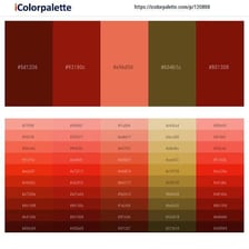 Color swatches showing maroon and mahogany shades