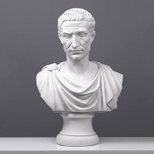 A statue of Julius Caesar.