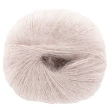 A skein of soft, silky mohair yarn.