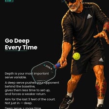 A pickleball serve that passes an opponent untouched.