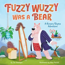 A children’s illustration of a fuzzy bear representing Fuzzy Wuzzy