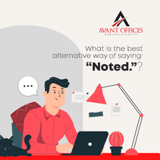 A person acknowledging information with a written note or nod.